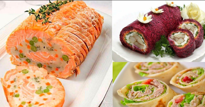 Подборка вкуснейших закусочных рулетов для новогоднего стола!