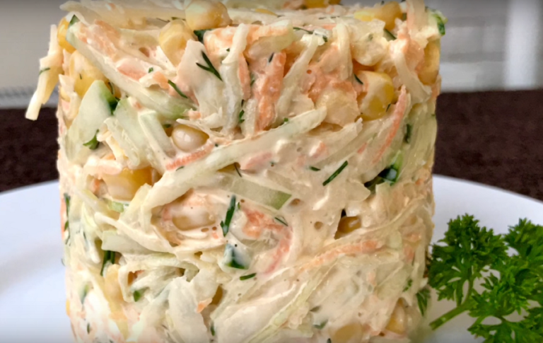 Легкий и вкусный салат на Раз-два-три
