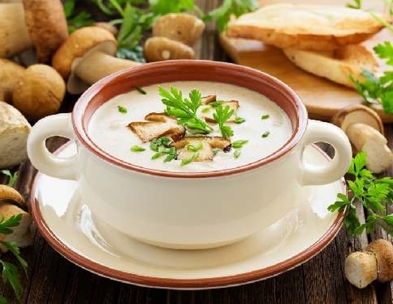 Грибной суп с сыром