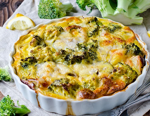 Здоровый ужин с брокколи и куриной грудкой