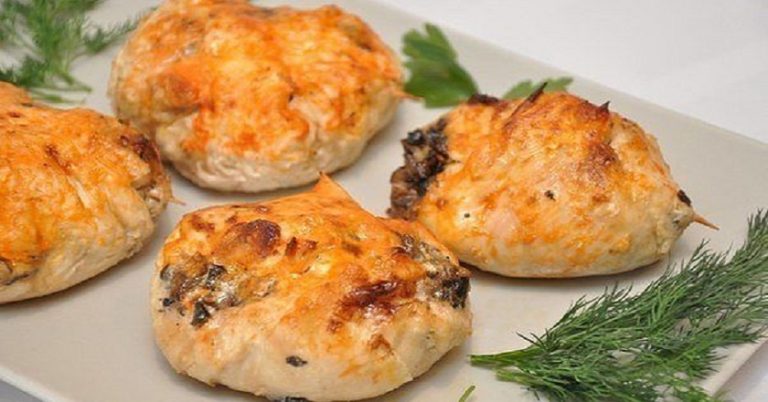 Куриные бомбочки с грибами