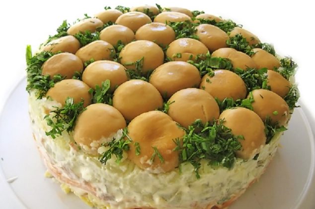 Салат «Грибная поляна»: настоящий шедевр кулинарного искусства!