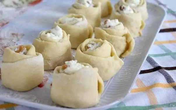 Булочки «Розочки» с творогом