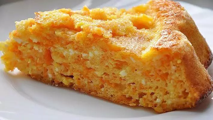 Тыквенная запеканка с манкой и творогом