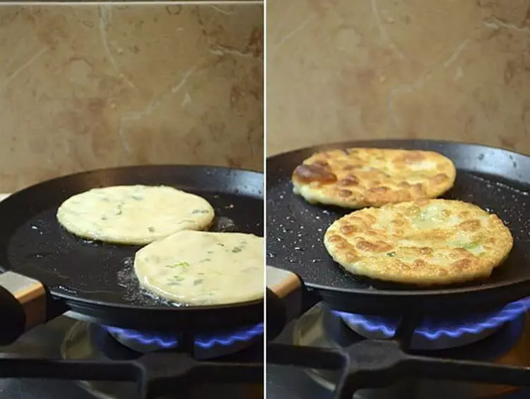 Китайские лепешки с зеленым луком
