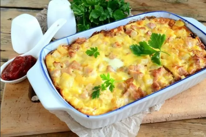 Куриная запеканка к обеду!