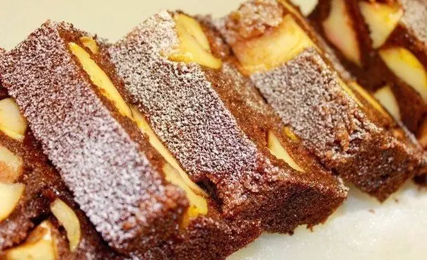 Лучший десерт. Шоколадный манник с карамельными яблоками