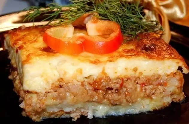 Запеканка картофельно—мясная