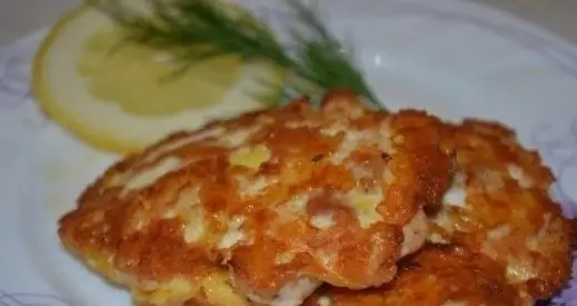 Курино-сырные рубленые котлеты