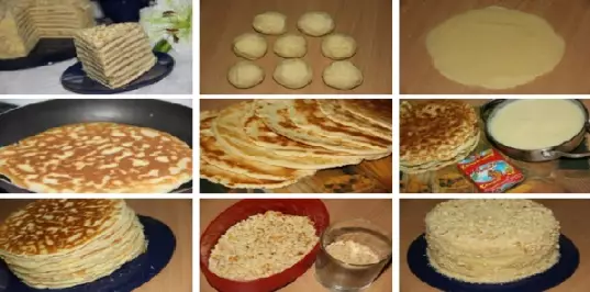Торт со сгущенкой на сковороде