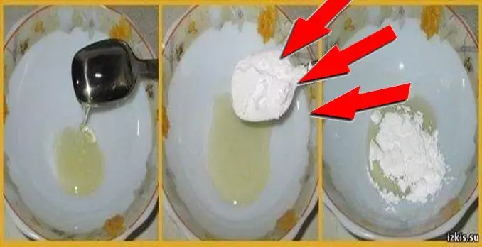 Китайская маска красоты из меда крахмала и соли