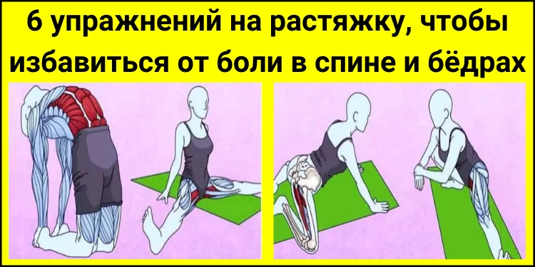 6 упражнений на растяжку, чтобы навсегда избавиться от боли в спине и бедрах