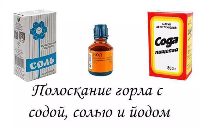Обычное полоскание горла содой, солью и йодом: пропорции, приготовление и применение
