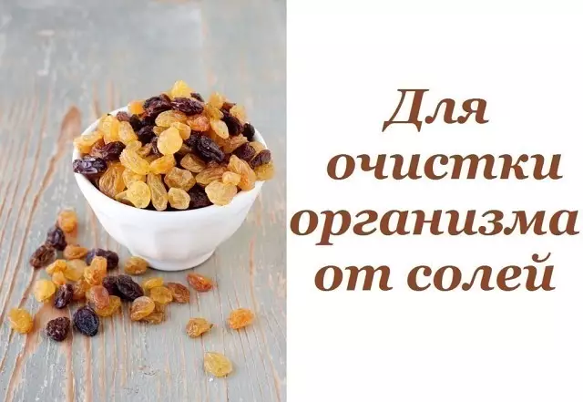 Очищаем организм от солей. Утром натощак съесть горсть изюма…